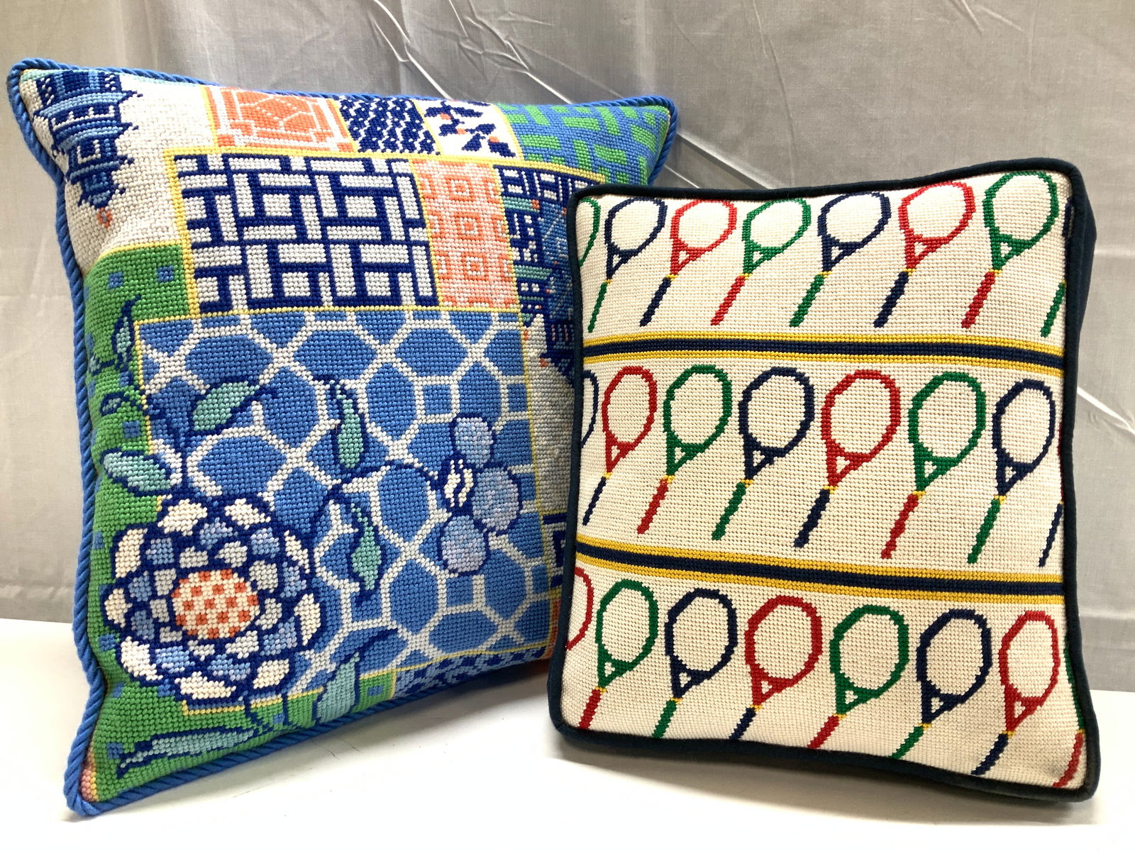 2 Handmade Needlepoint Pillows (1 of 7)