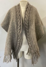 Grey Knit Shawl Accessory