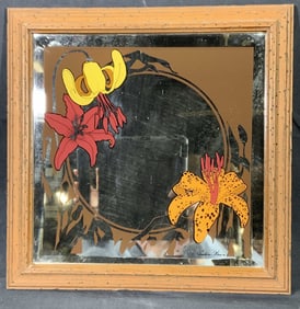 Andrew Baron Art Nouveau Floral Lilies Framed