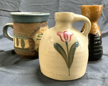 Lot 3 Hand Crafted Ceramic Vessel