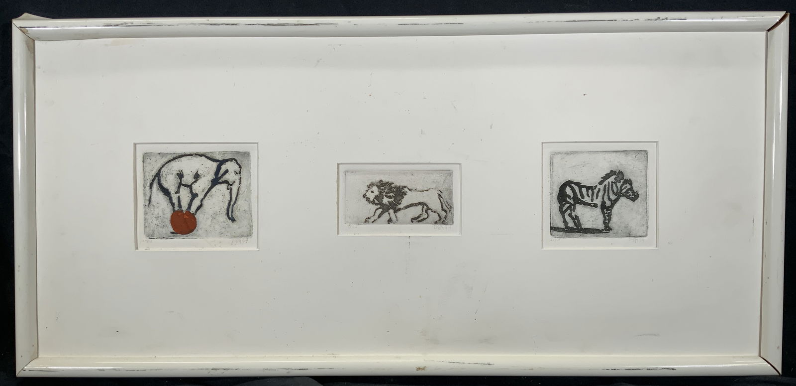 Framed & Signed Ltd Ed. Circus Animals Woodcuts (1 of 12)