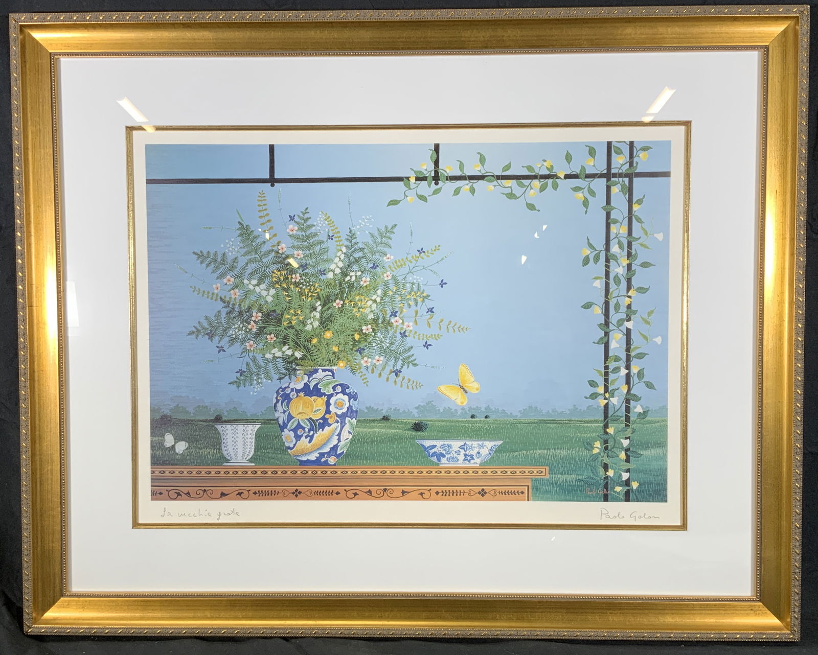 Signed & Framed Paolo Galan Old Country Lithograph (1 of 11)