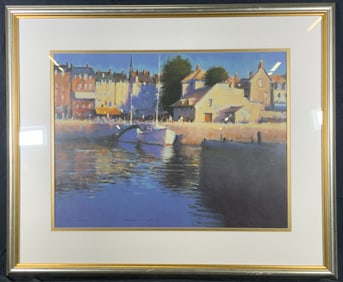 Signed Ltd. Ed. Norman Smith Harbor Side 3 Litho
