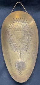 Vintage Stamped Brass Dish
