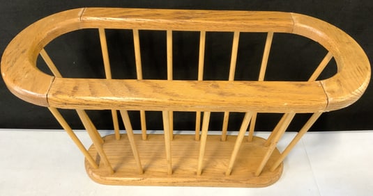MCM Wooden Magazine Rack W Spindles
