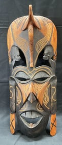 Vintage 1985 Jambo Kenya Carved Wood Mask