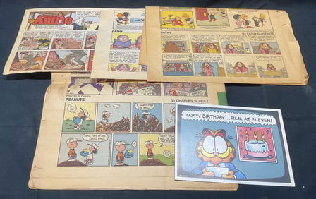 Group Lot Vintage Newspaper Comic Strips