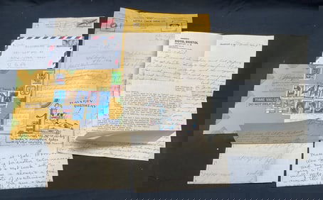 Group Antique Vntg Correspondence & Ephemera 1914+