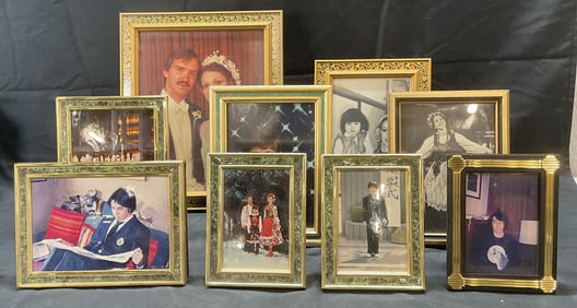 Group 9 Gilt Wood & More Picture Frames