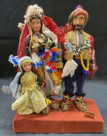Vintage Turkish Family Doll Display