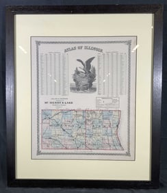 Atlas of Illinois Counties of McHenry & Lake Litho