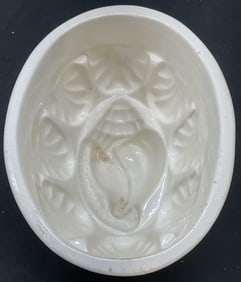 Vintage Ceramic Food Mold Bowl, Shell