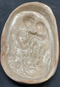 Vintage Handmade Ceramic Figural Mold Dish