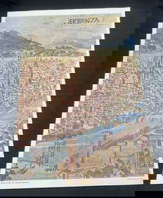Fiorenza 1480 City View Lithograph, Italy
