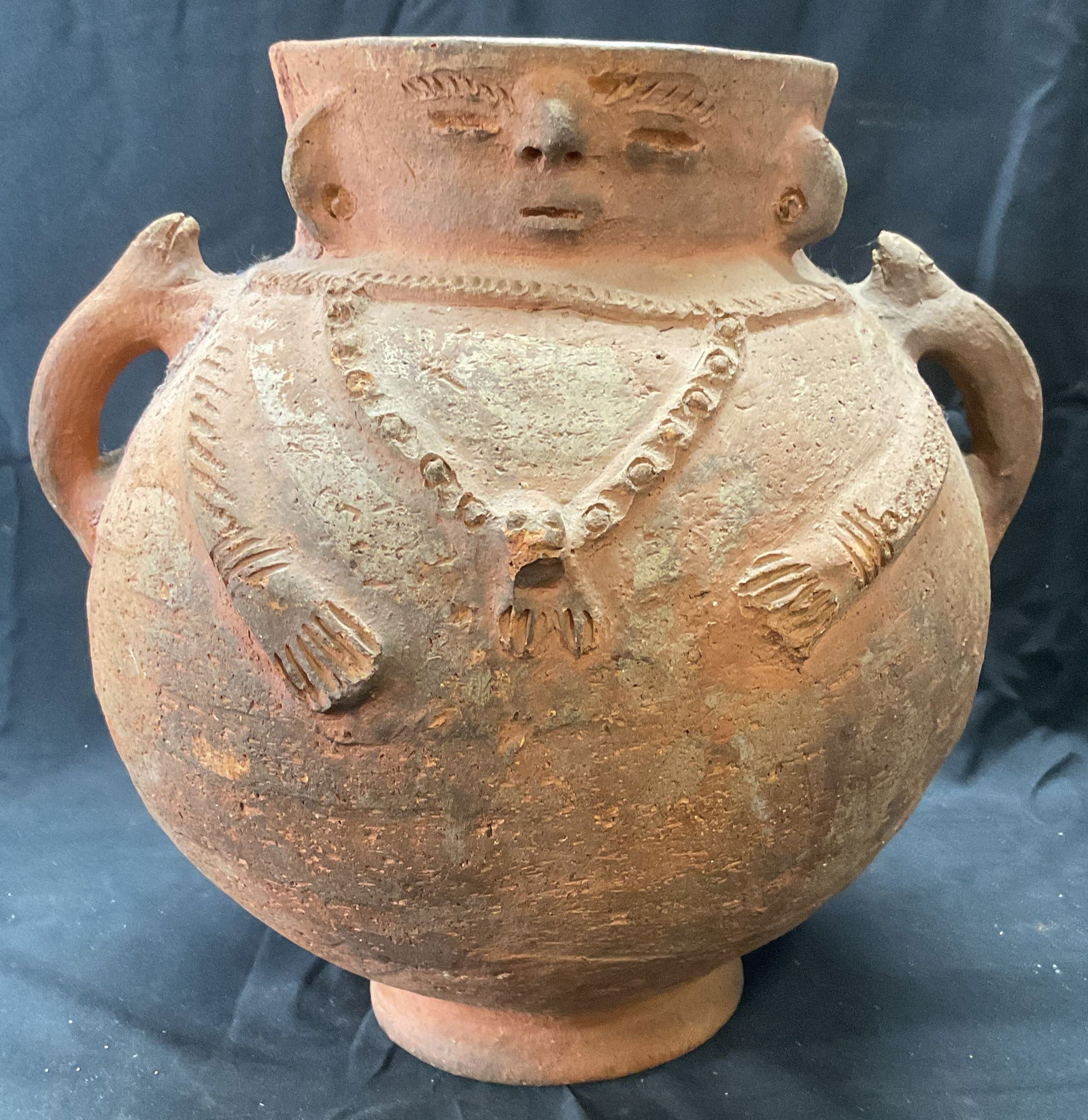 Vintage Latin American Style Terracotta Face Pot (1 of 11)
