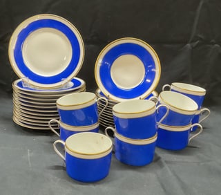 Set 33 Royal Limoges Porcelain Plates & Cups France