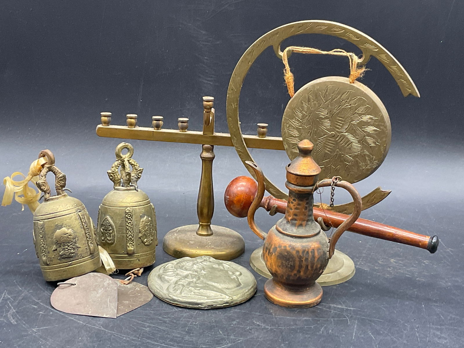 Group Vintage Metal Tabletop Accessories, Judaica+ (1 of 8)