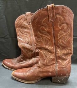 Dan Post Brown Leather Cowboy Boots