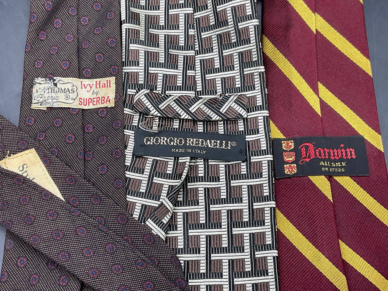 Lot 3 Vintage Patterned Ties, IVY HILL by SUPERBA+ (1 of 8)