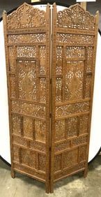 Vntg Gilt Metal, Bone & Wood Moorish Room Divider