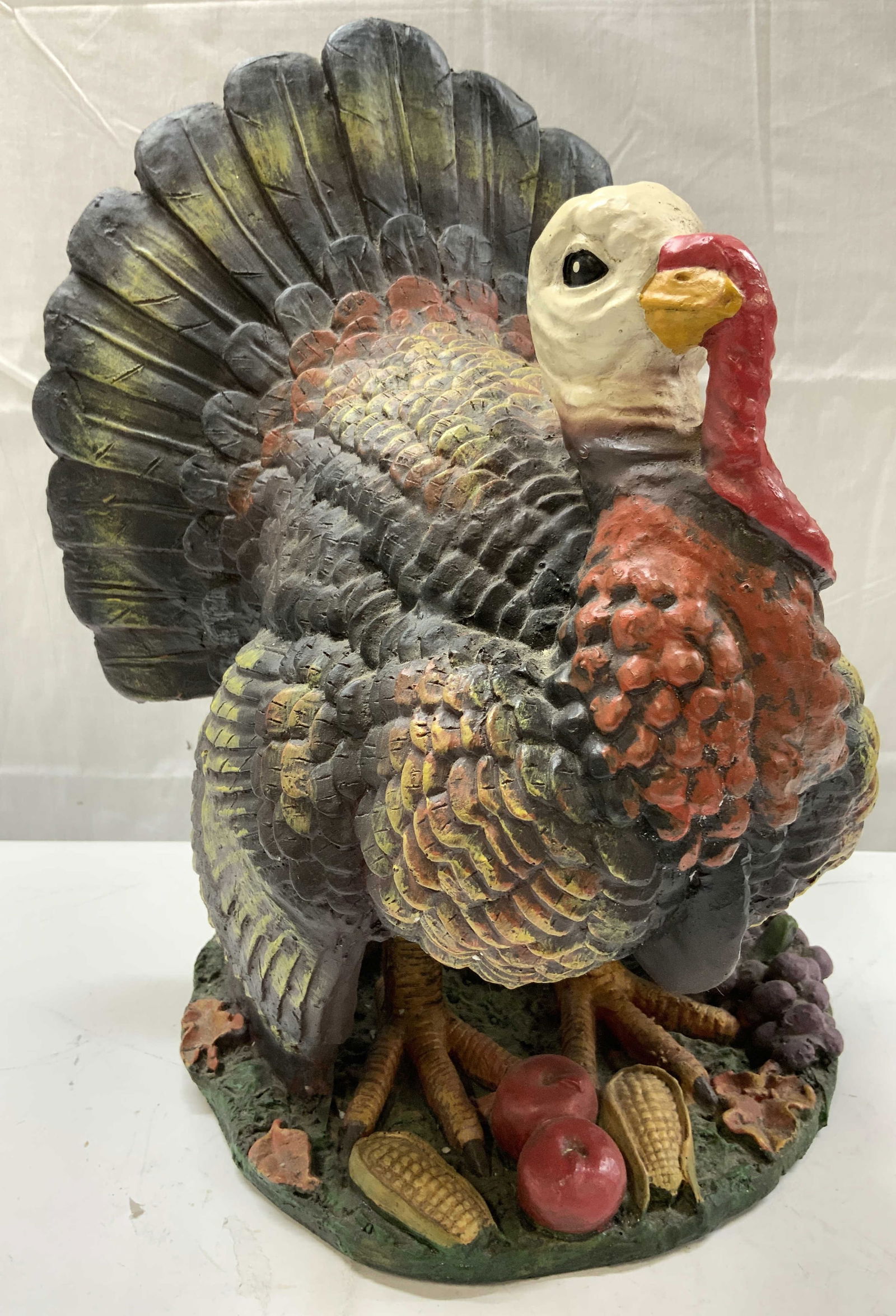 Resinous Turkey Statuary W Fruits & Vegetables (1 of 10)