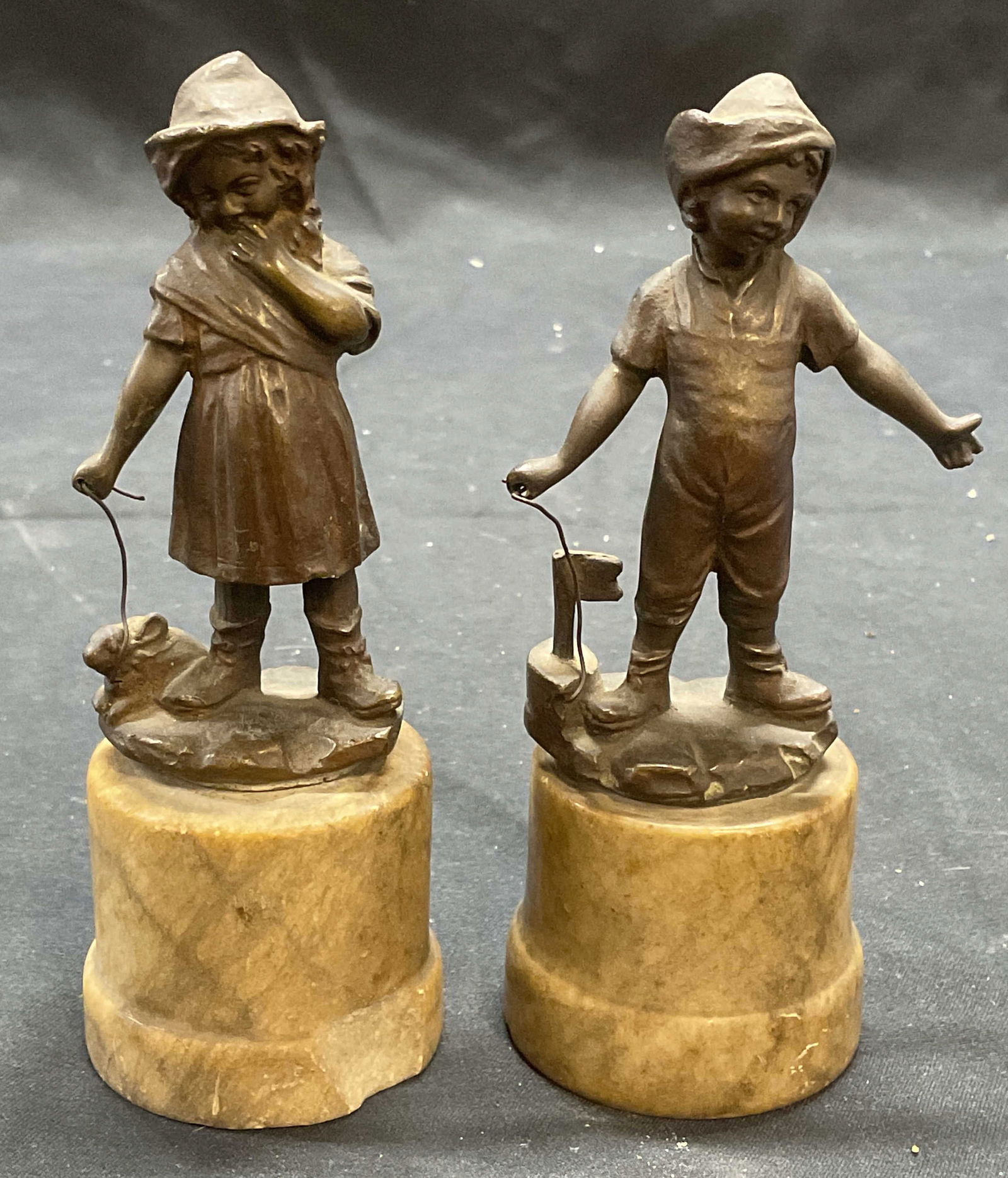 Lot 2 Vintage Germany Child Bronze Figurals (1 of 8)