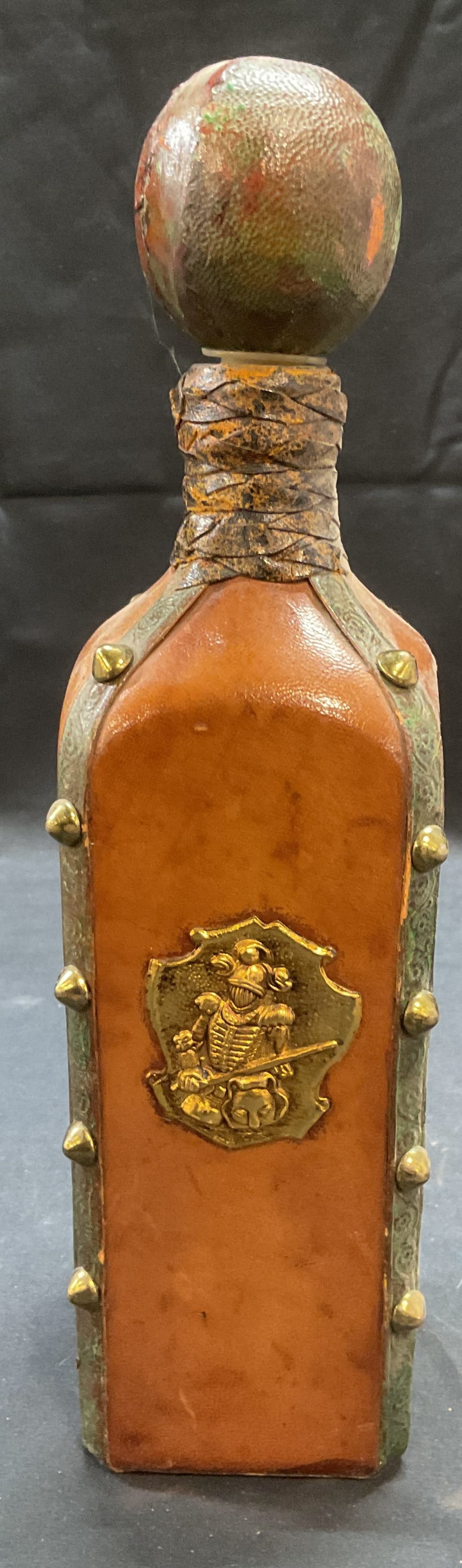 Vintage Leather Wrapped Knight Decanter (1 of 6)