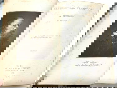 Antq Tennyson Memoir Vol 2 Leather Bk 1897 Illustr