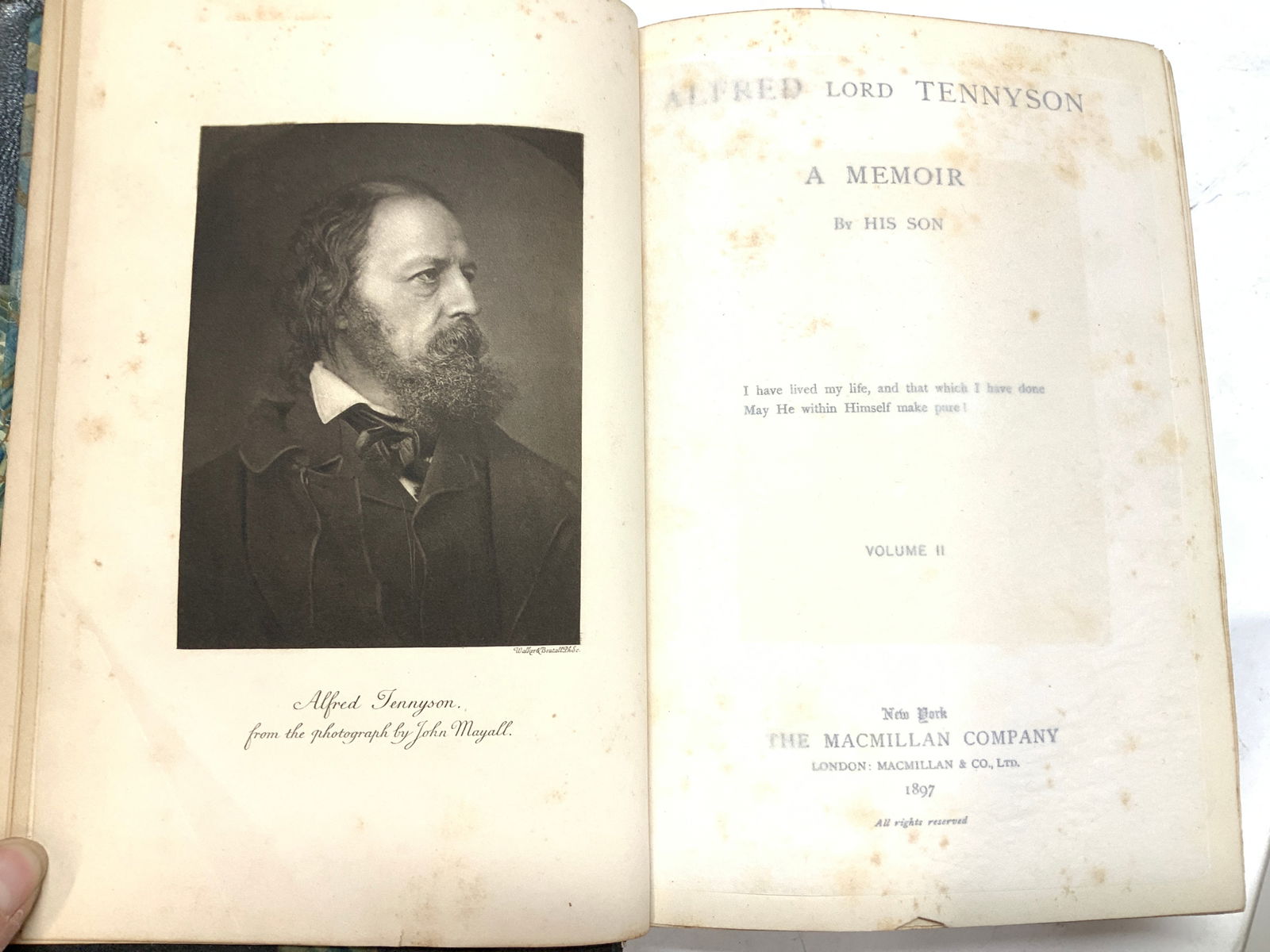 Antq Tennyson Memoir Vol 2 Leather Bk 1897 Illustr (1 of 11)