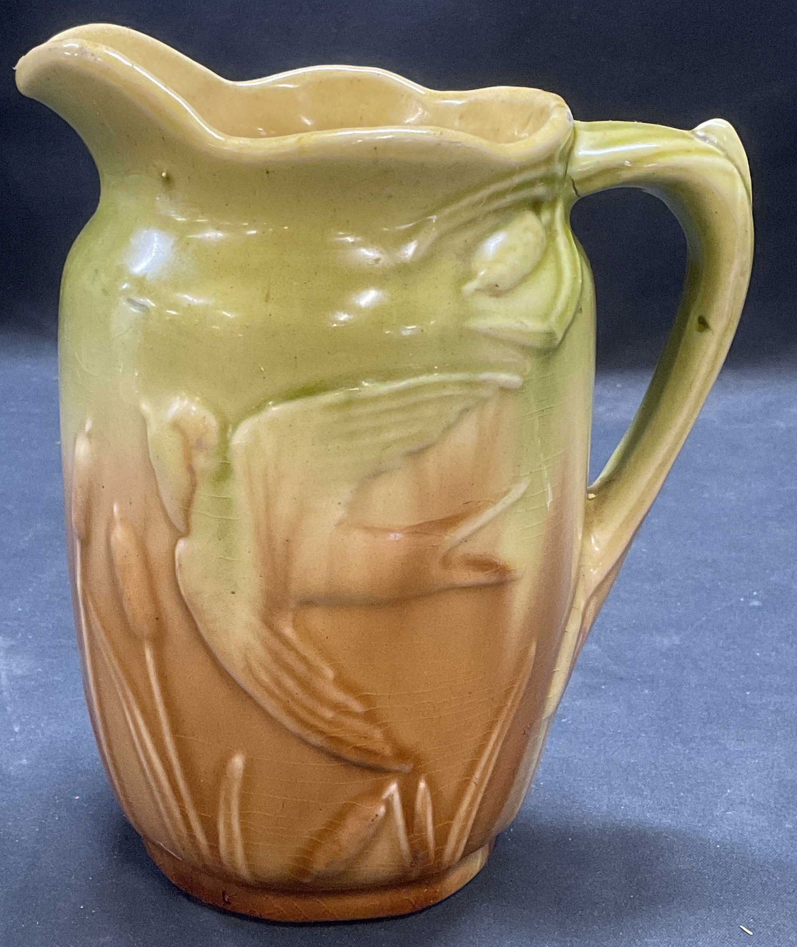 Vintage Green Ceramic Sparrow Pitcher (1 of 6)