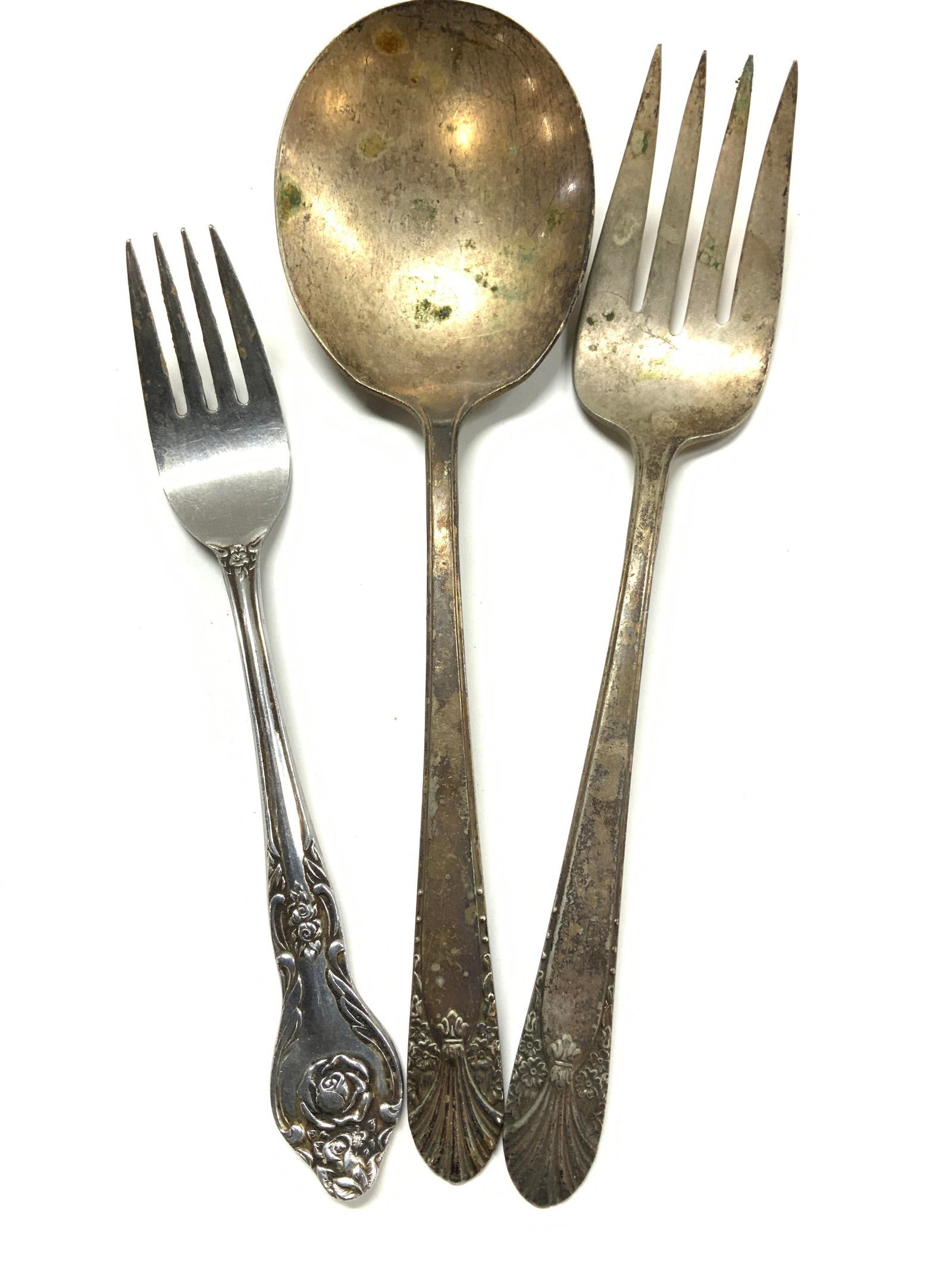 3 Vntg Crown Silver Plate Serving Flatware (1 of 6)