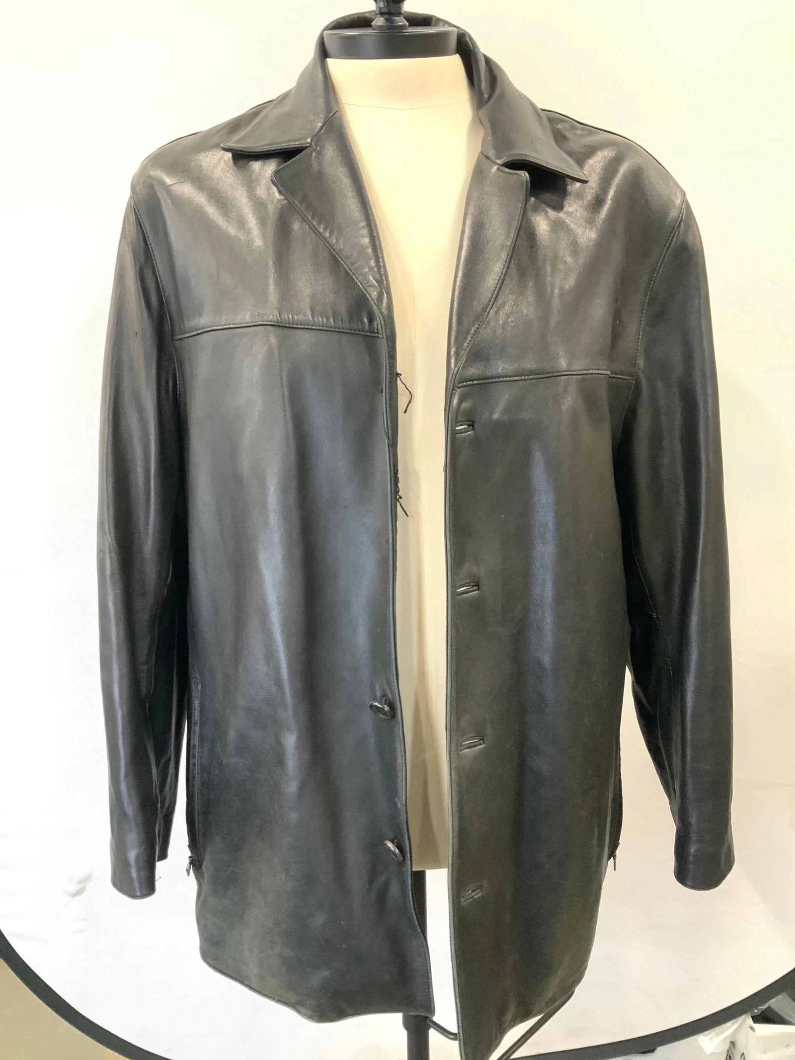 Andrew Marc Mens Leather Coat (1 of 10)