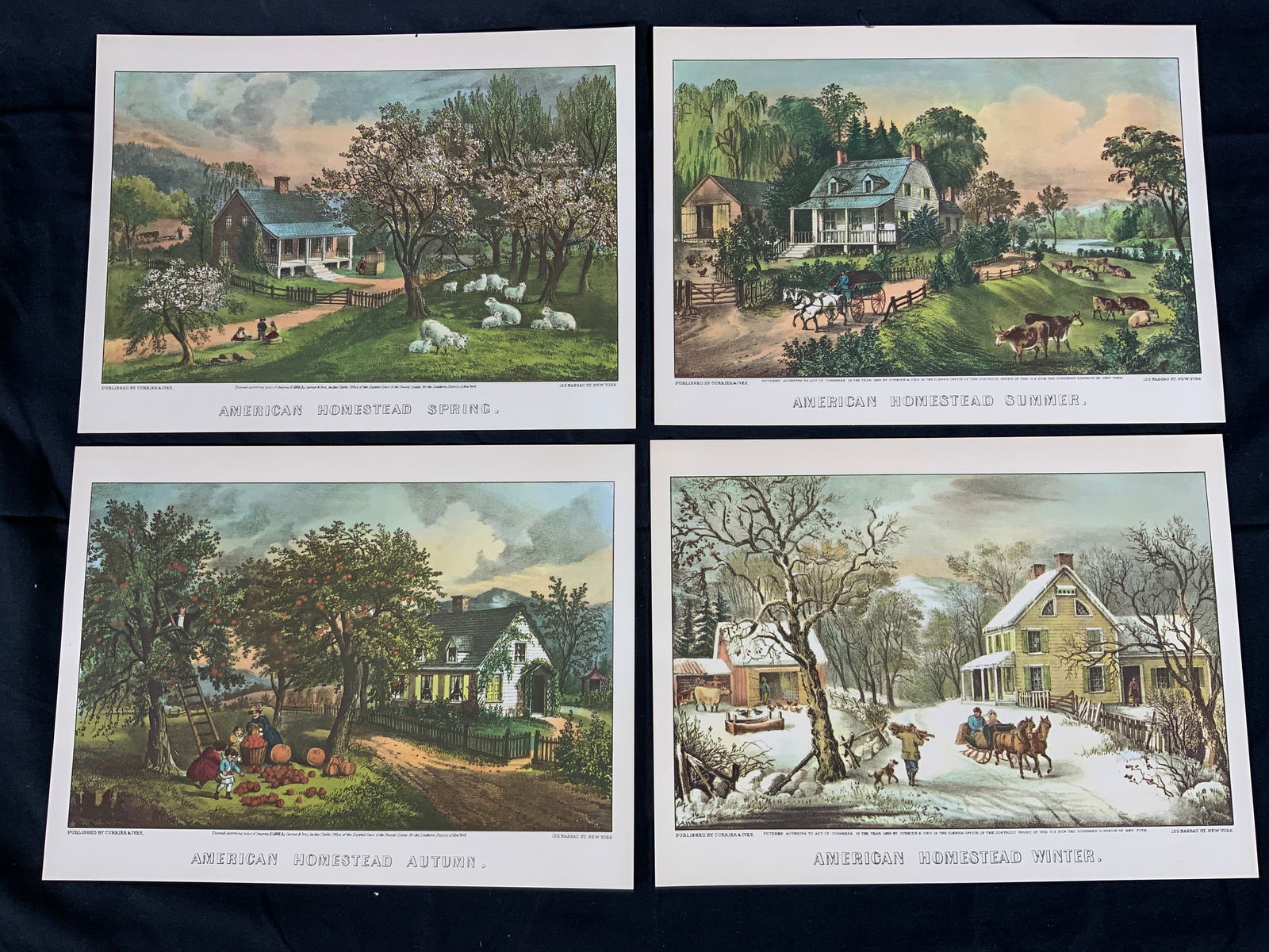 Currier & Ives American Homestead Seasons Lithos (1 of 11)