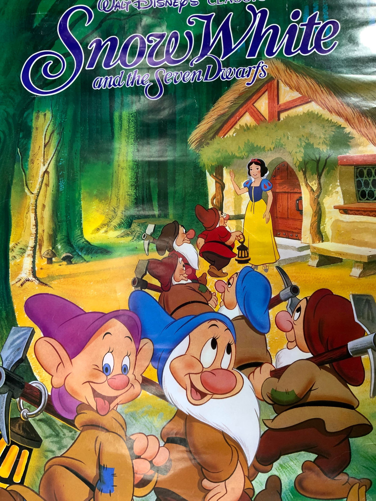 Vntg 1987 50th Anniversary Snow White Movie Poster (1 of 10)