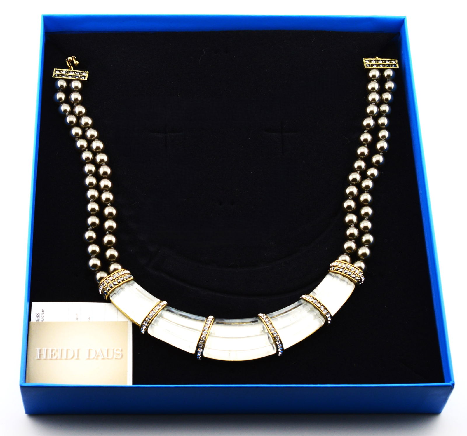Heidi Daus Faux Pearl Necklace W Enhancer NIB (1 of 4)