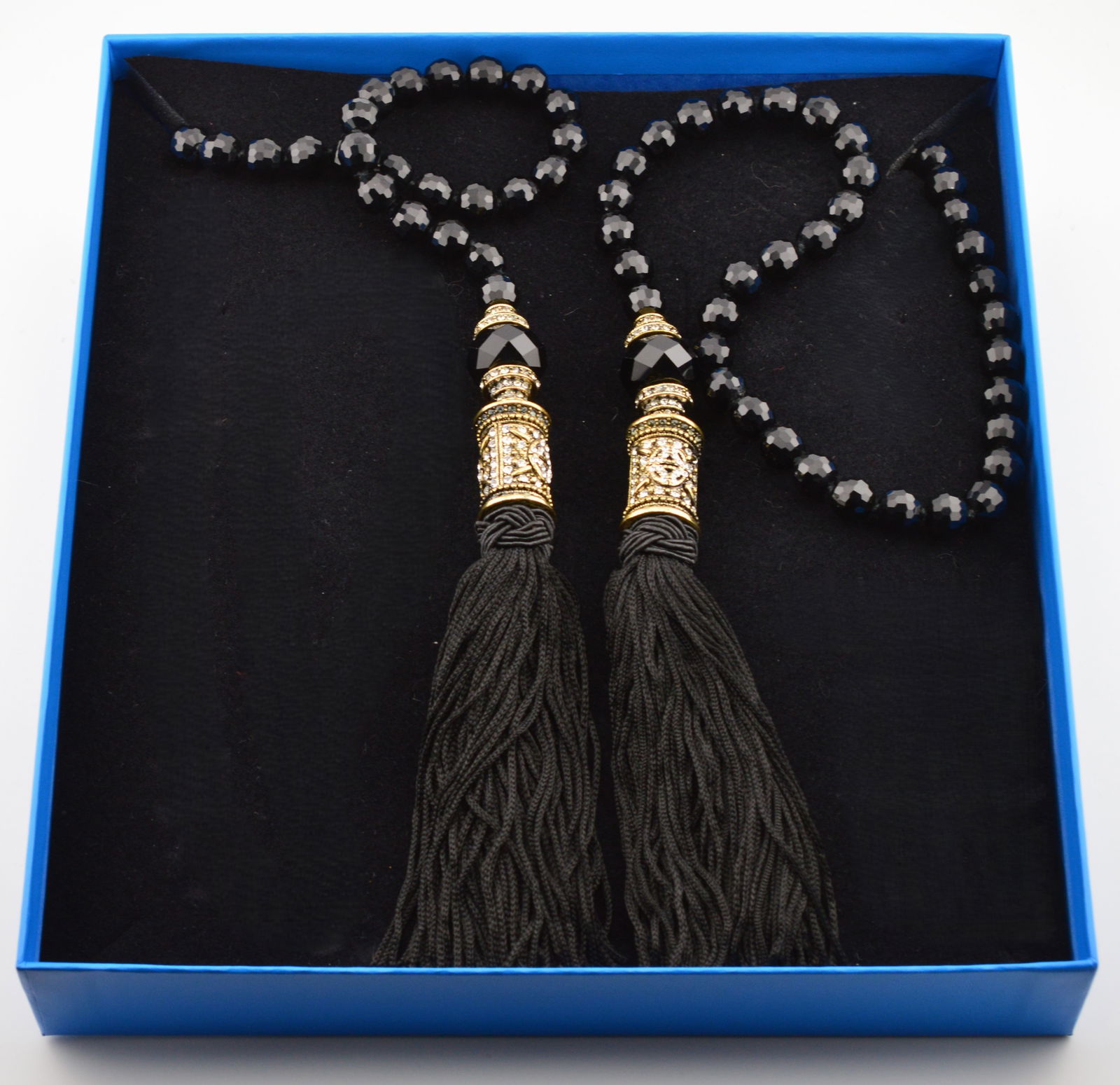 Heidi Daus Jet Black Bead Lariat Necklace NIB (1 of 4)