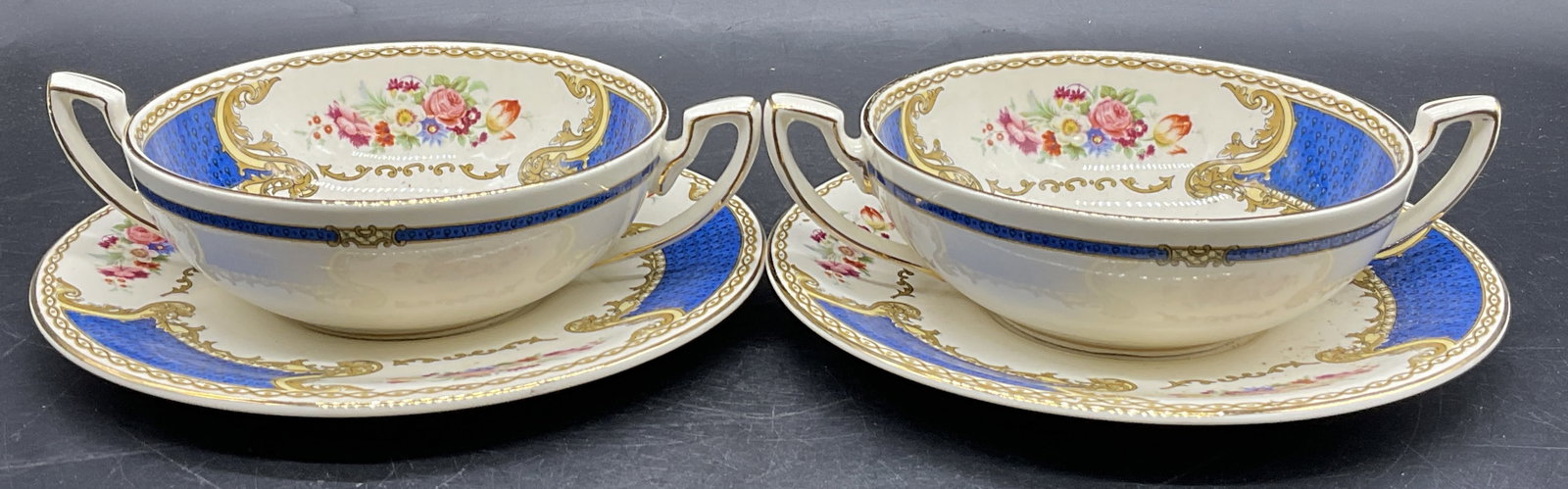 4 MYOTT STAFFORDSHIRE Eng Bouquet Cups & Saucers (1 of 13)
