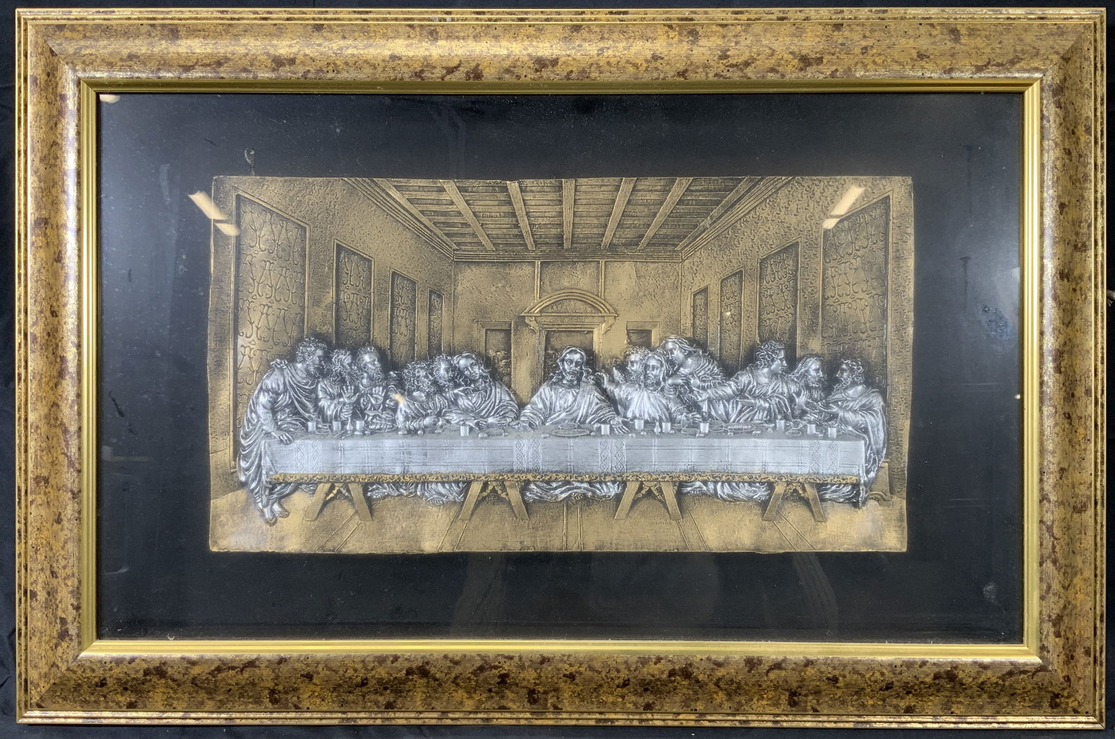 Framed Last Supper Metal High Relief Artwork (1 of 10)