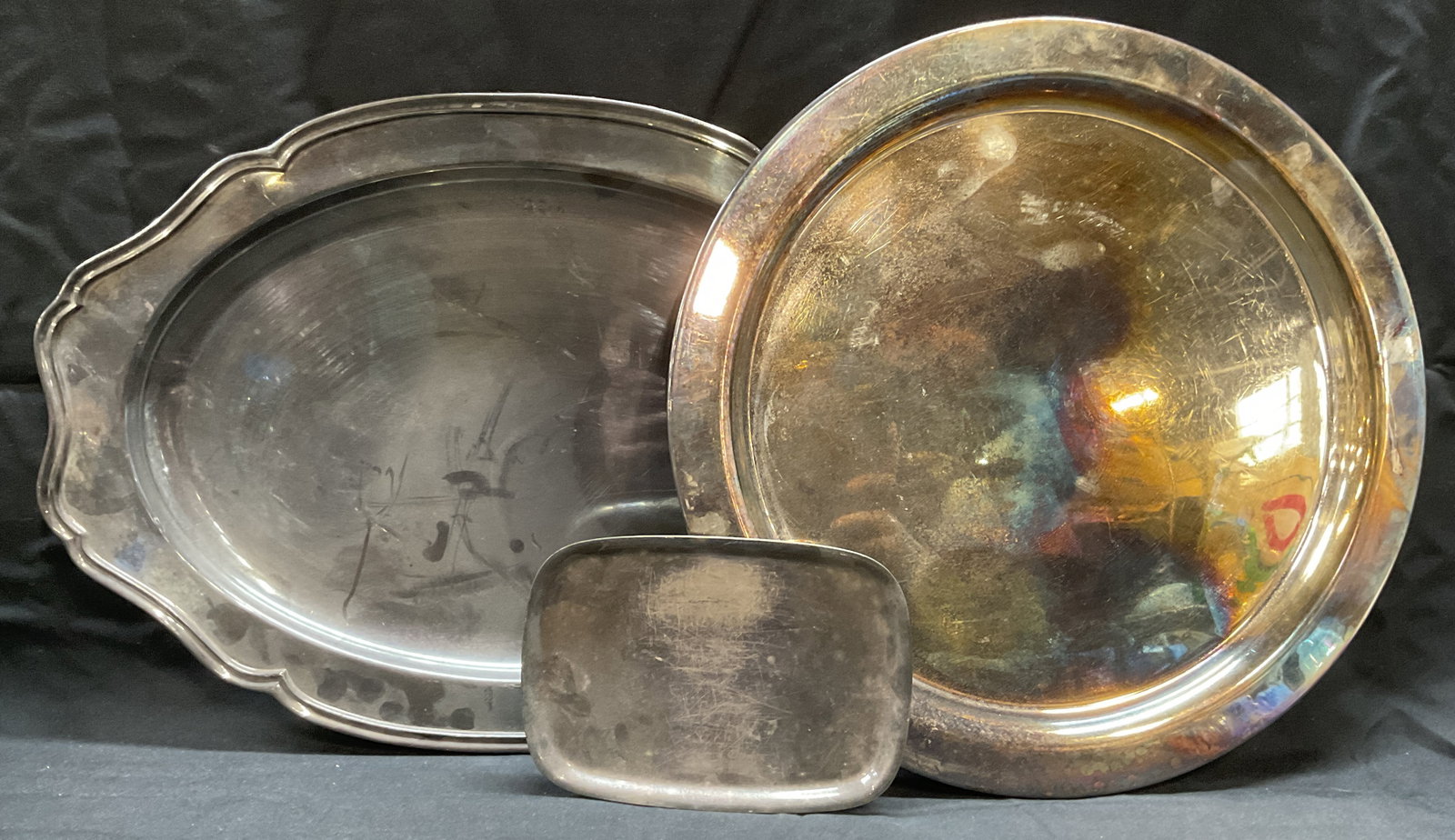 Lot 3 Silver Plated Platters, Reed & Barton + (1 of 10)
