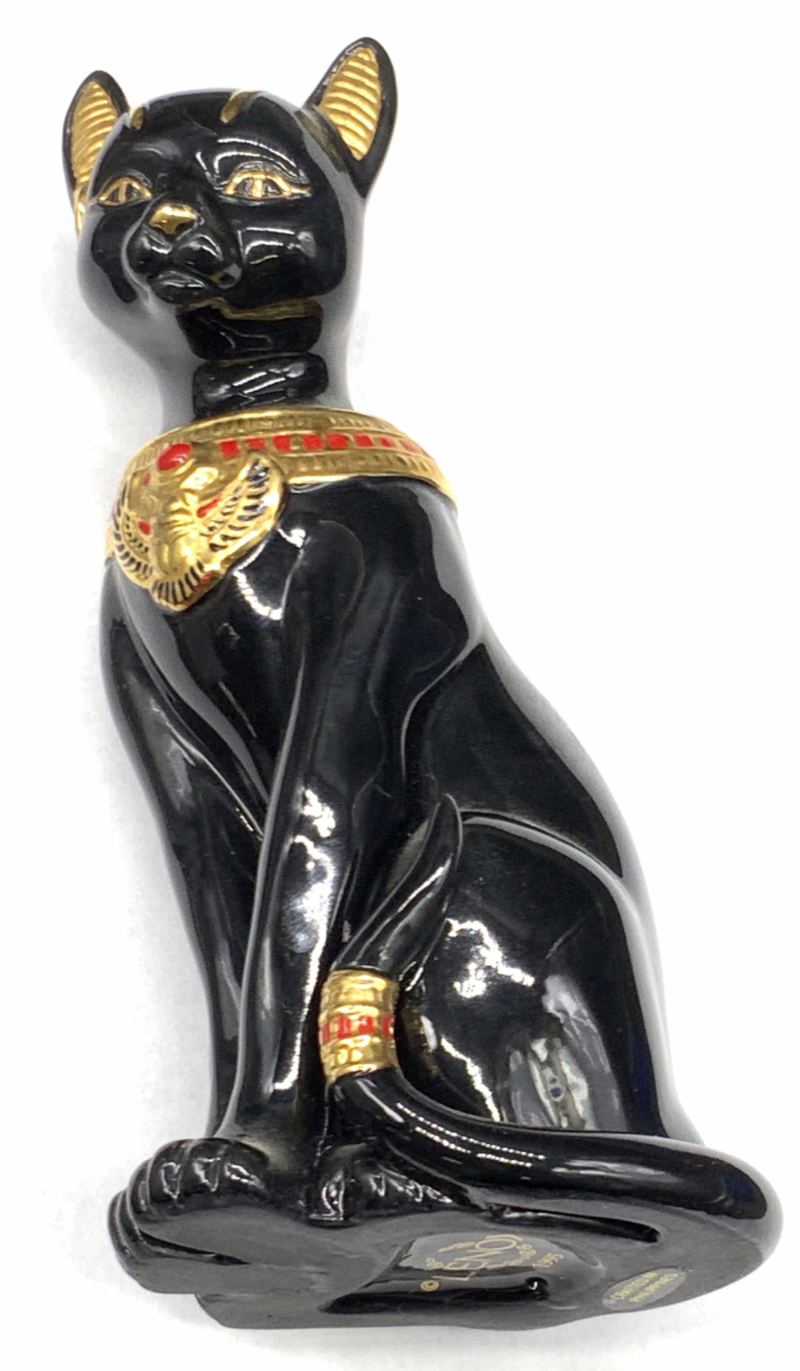 LENOX 1995 Black Egyptian Motif Porcelain Cat (1 of 8)