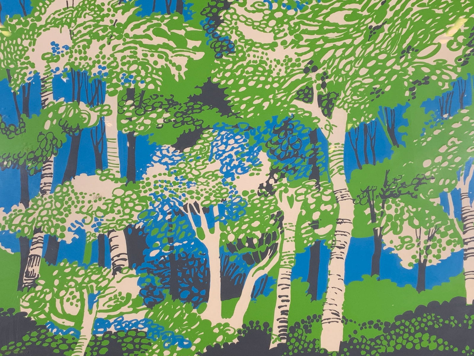 Large Framed Graphic Birch Grove Serigraph (1 of 13)