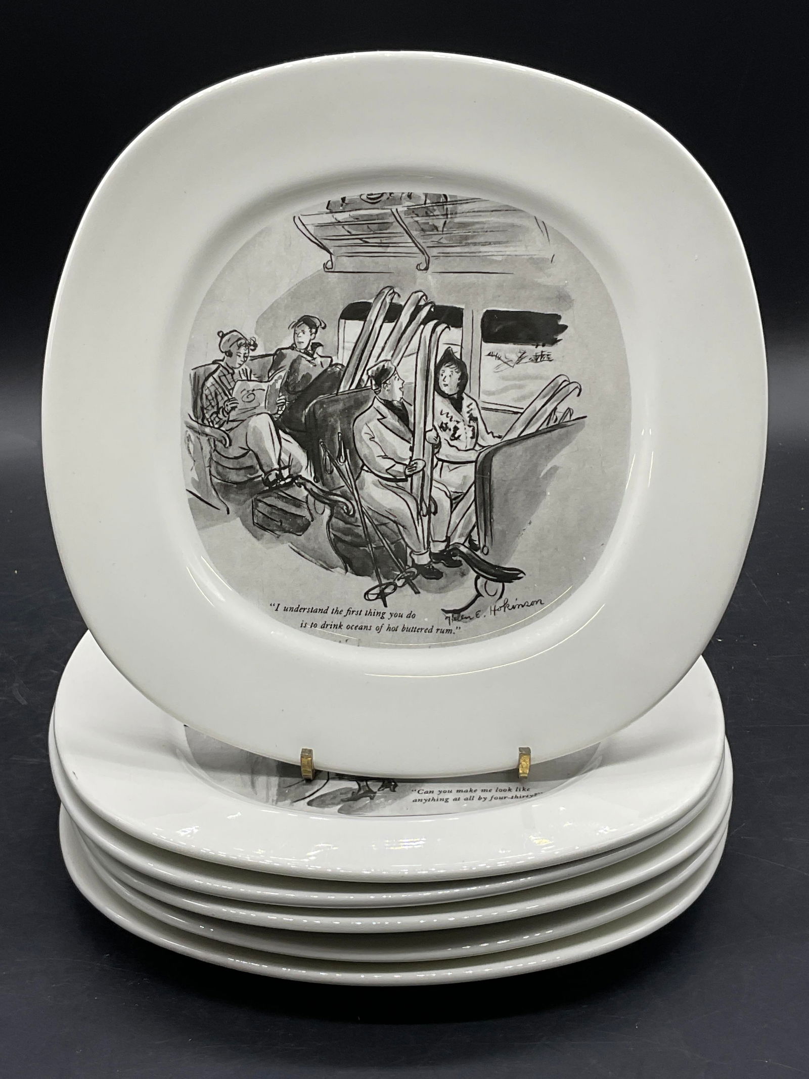 Set 6 ATLAS CHINA CO. Helen E. Hokinson Plates (1 of 11)