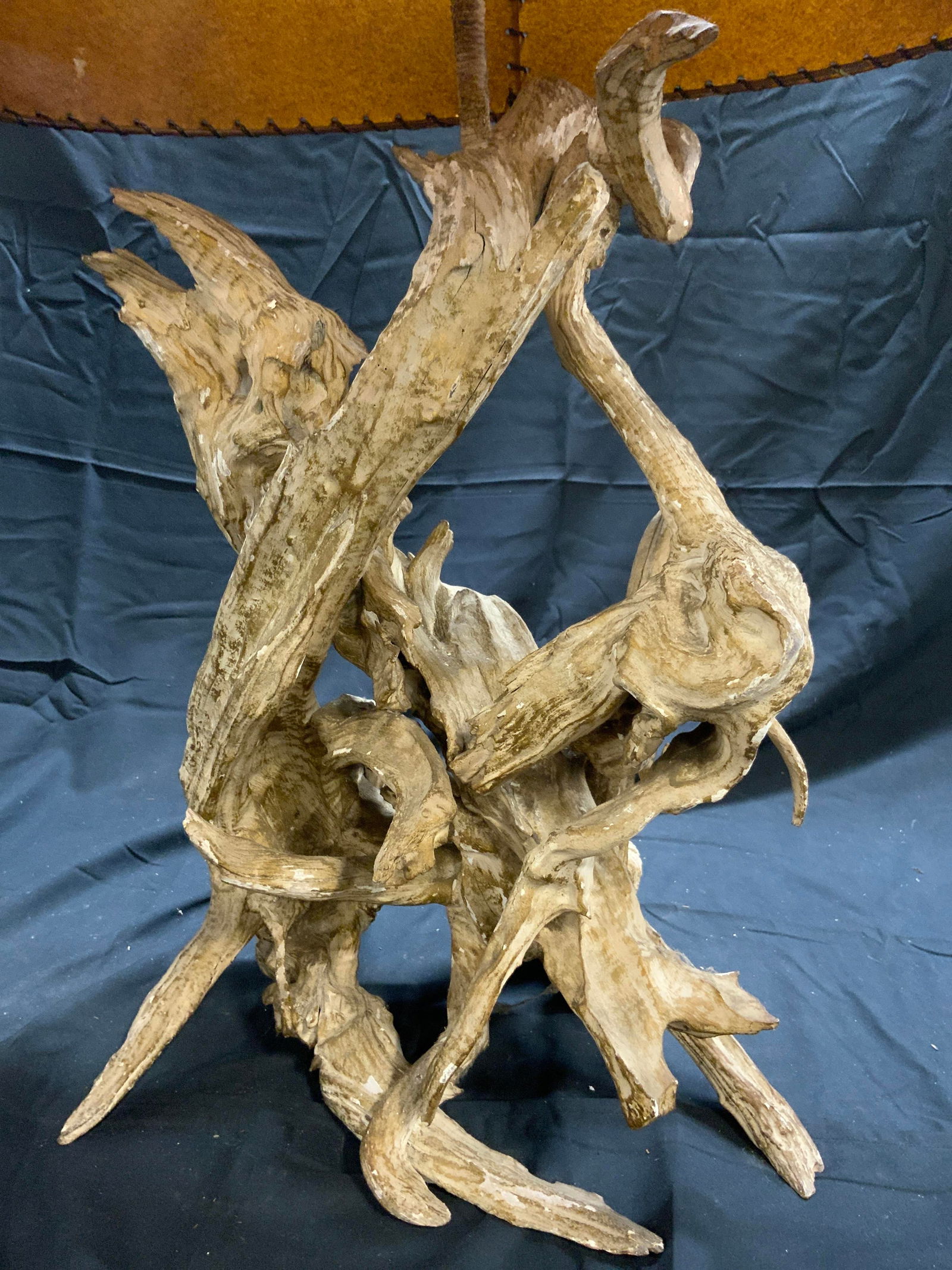 Plaster Tree Branch Style Table Lamp W Shade (1 of 7)