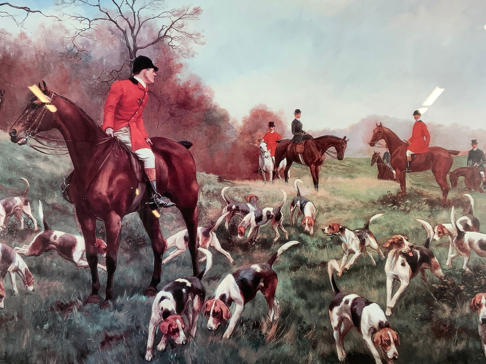 After George Rowlandson Halted Fox Hunt Litho (1 of 9)