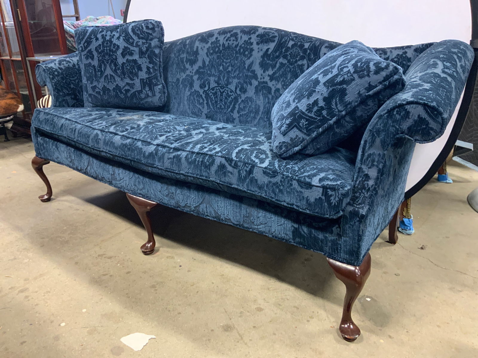 Vintage Camelback Chippendale Contemporary Sofa (1 of 9)