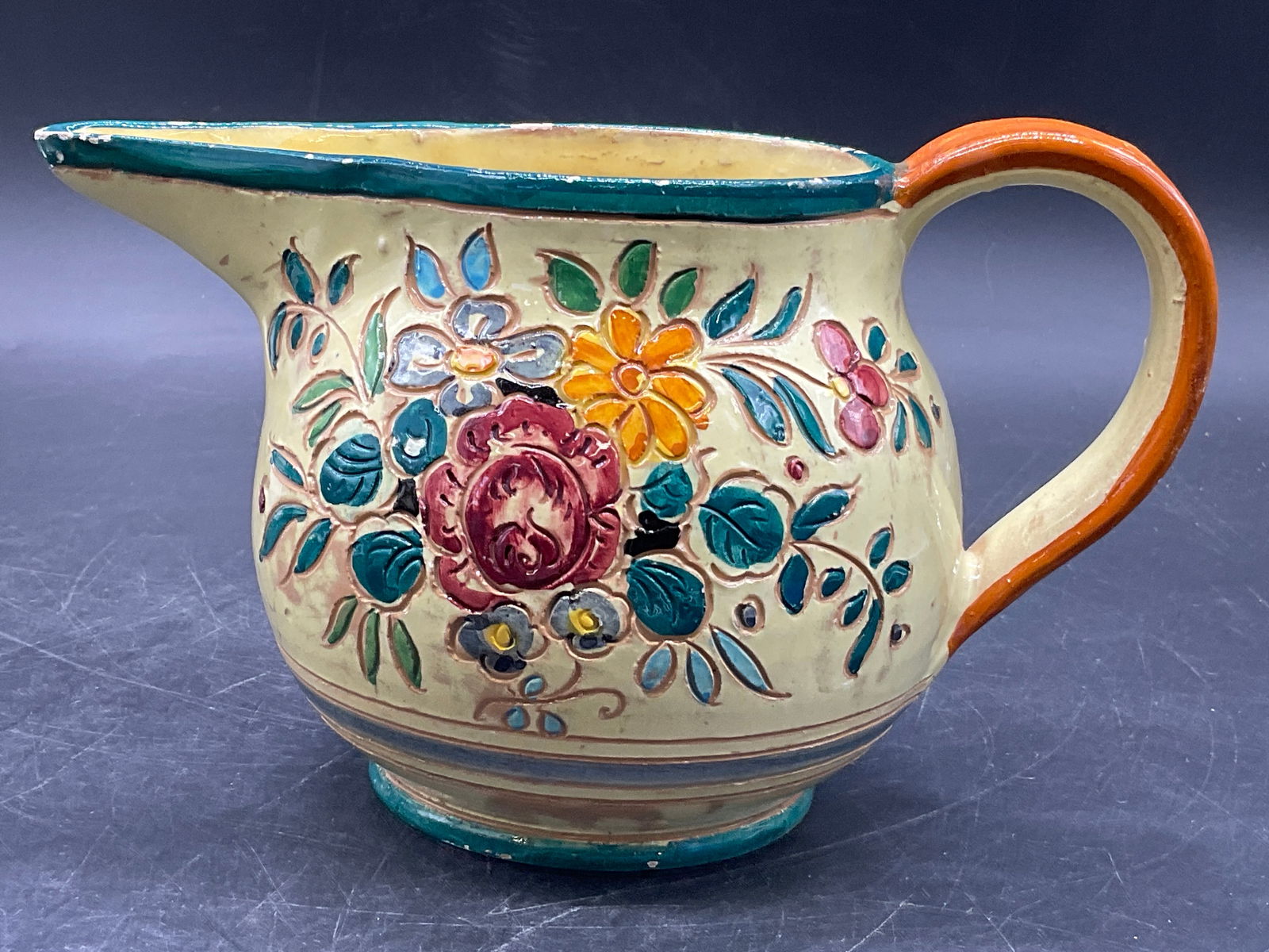 SORRENTO Handmade Floral Pottery Pitcher (1 of 7)