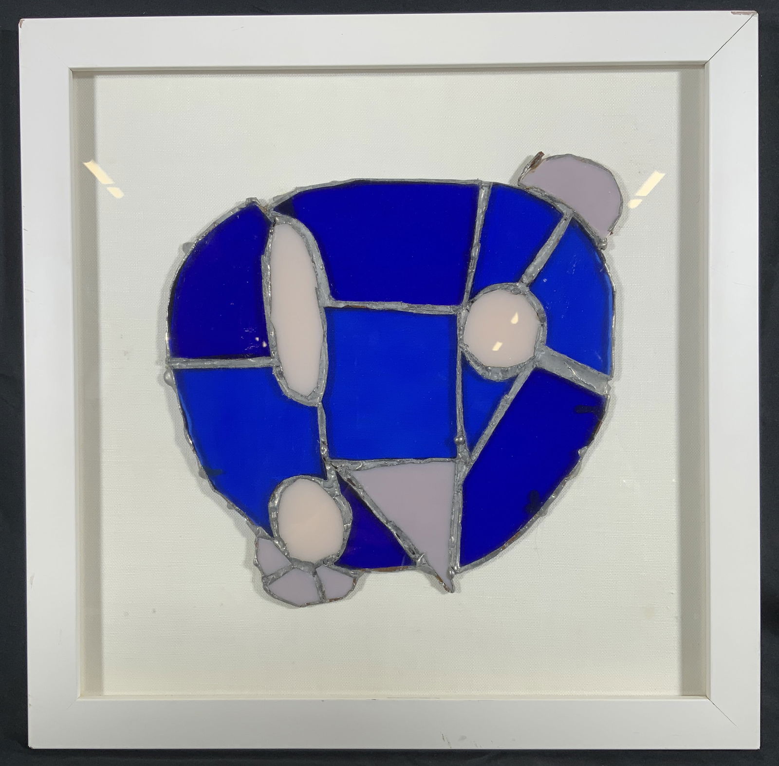 Framed Geometric Abstract Stain Glass Art (1 of 9)