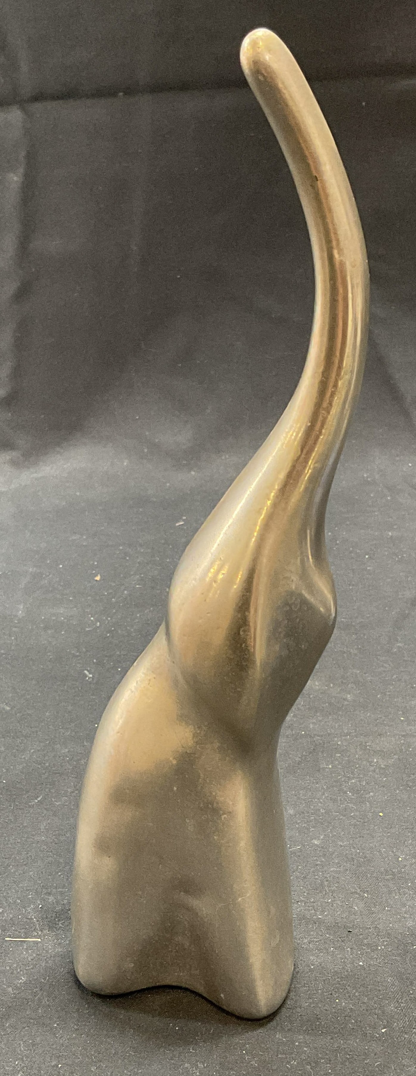 Signed Silver Tone Metal Elephant Sculpture (1 of 6)