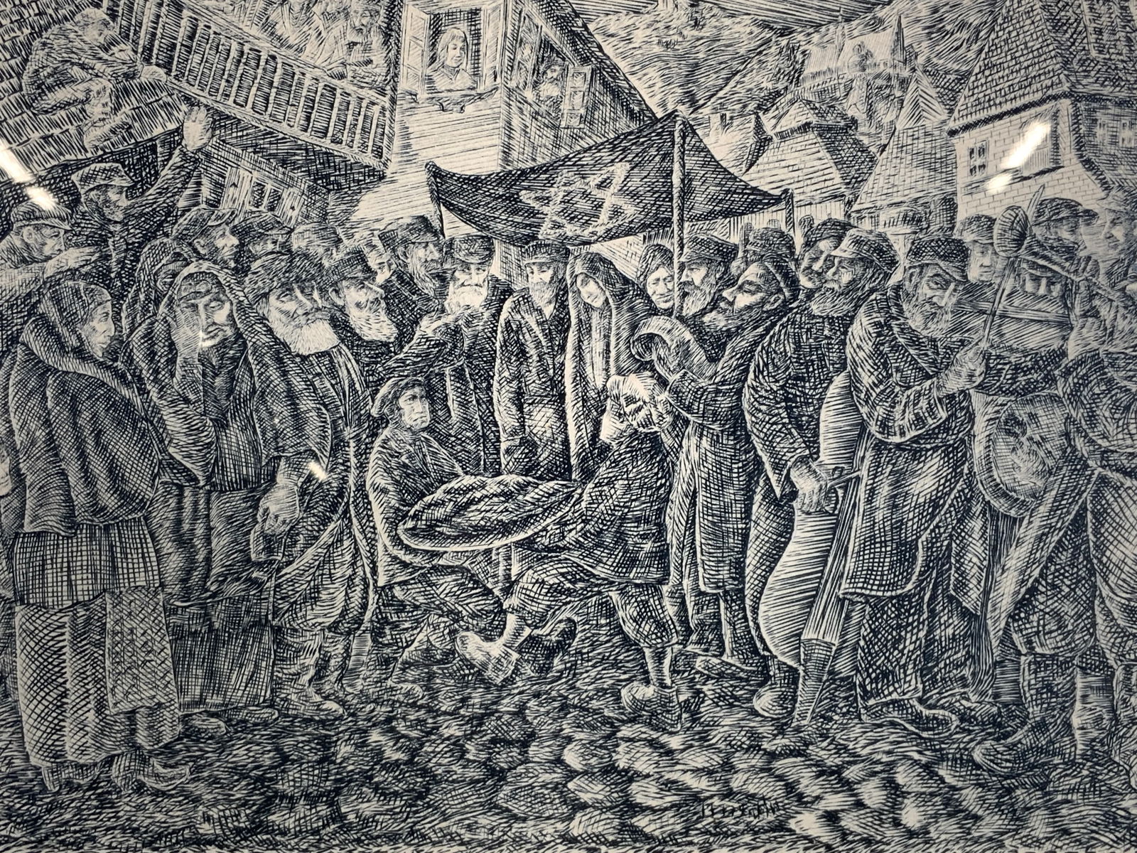 Chaim Goldberg A.P Under the Chupa Etching (1 of 11)