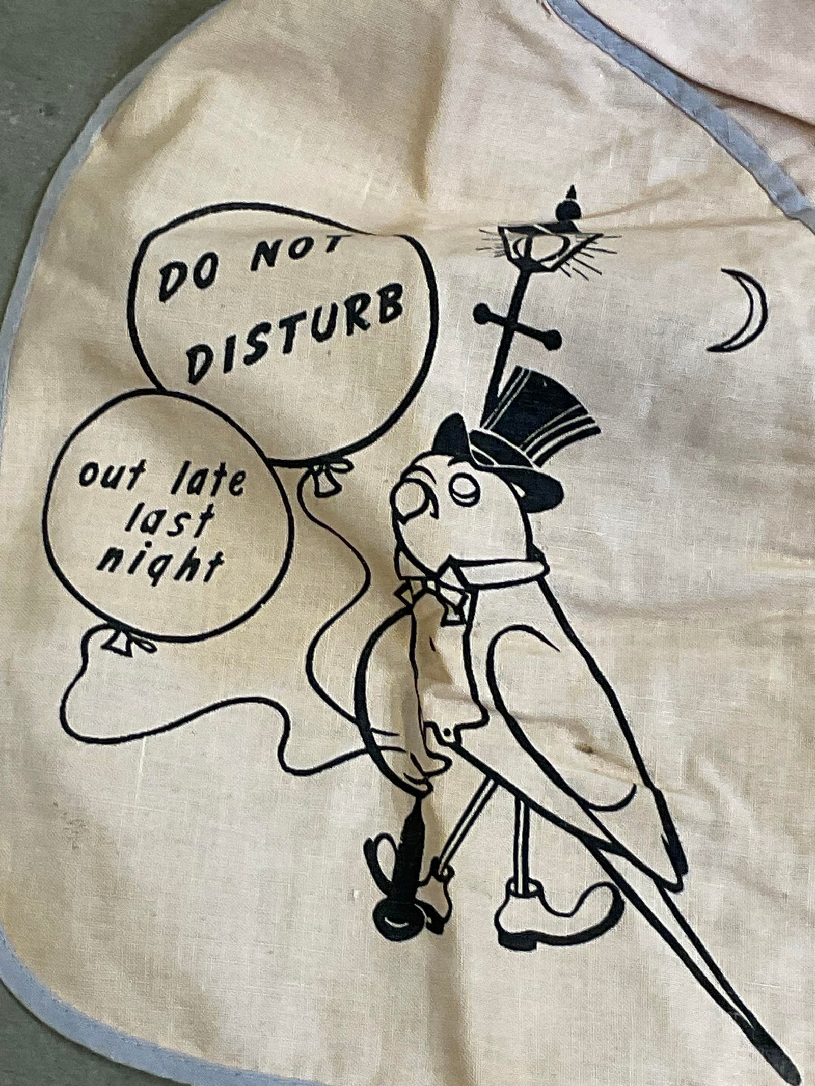 Vintage DO NOT DISTURB Fabric Textile (1 of 8)